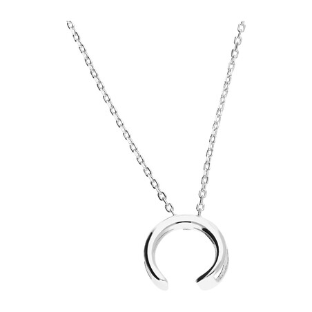 Naszyjnik srebrny księżyc 3D/anker  A0862 próba 925