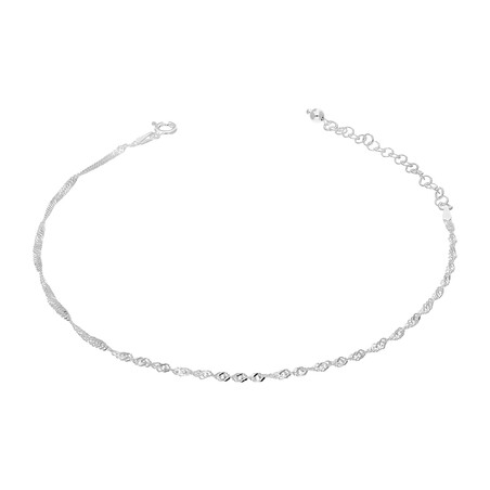 Bransoleta srebrna na nogę singapur