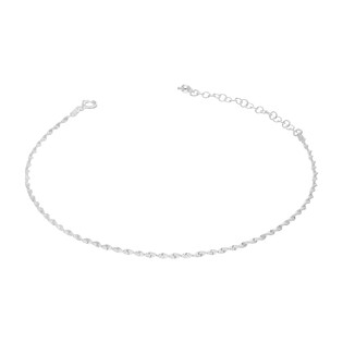 Bransoleta srebrna na nogę splot magic