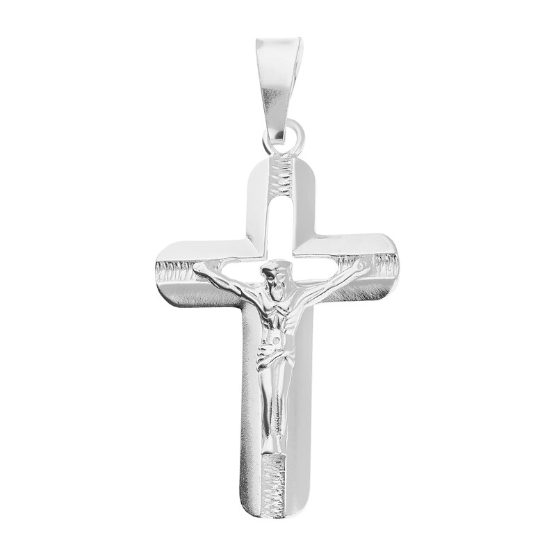 Krzyżyk srebrny z wizerunkiem Pana Jezusa DJ K-038 próba 925