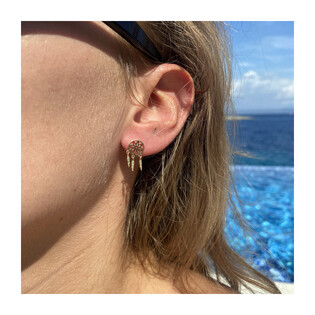 Kolczyki złote łapacz snów 8mm/sztyft LP 34U225-DE0046-Y próba 585