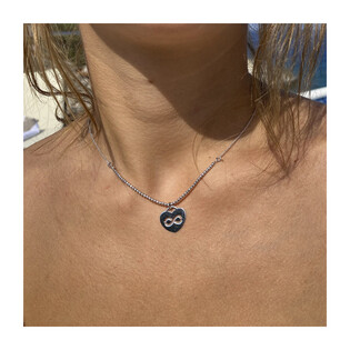 Naszyjnik srebrny z symbolem nieskończoności nr NI487 próba 925