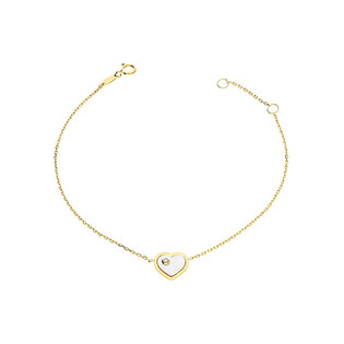 Bransoleta złota serce z masą perłową i cyrkonią/rolo AR FOR6B0655-XIII-FCZ-MOP-3 próba 375