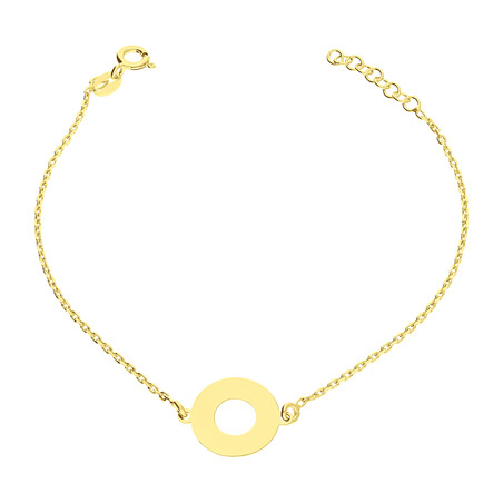 Bransoleta pozłacana gładka oponka/anker  BC 018G oponka blask próba 925