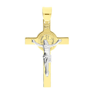 Krzyżyk złoty Benedyktyński BC C-0846 próba 585