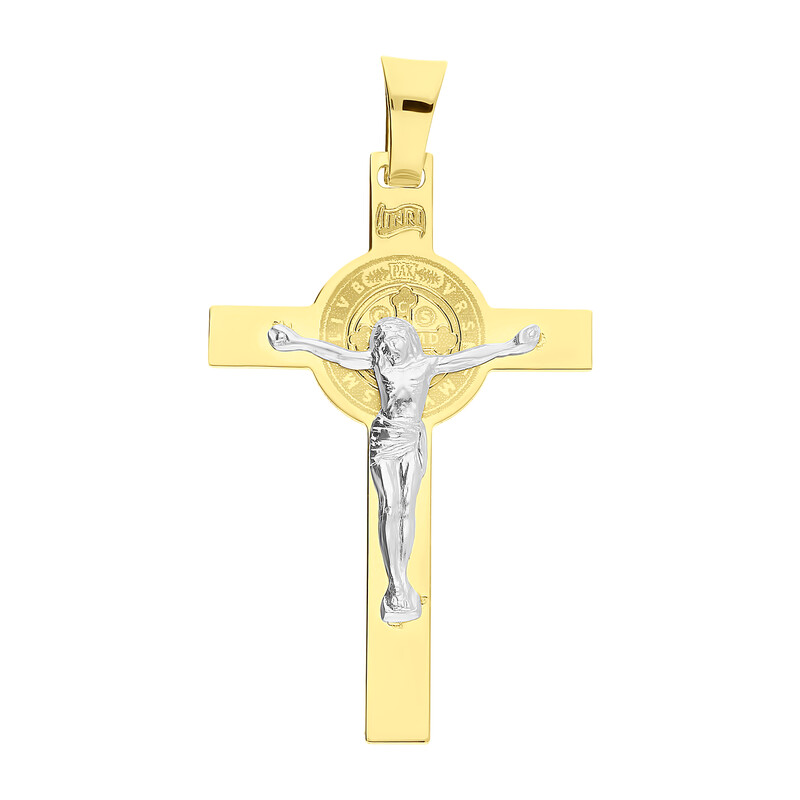 Krzyżyk złoty Benedyktyński BC C-0848 próba 585