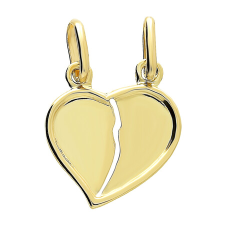 Serduszko złote łamane gładkie nr OS B-206-32-60-71 próba 585