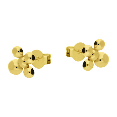 Kolczyki pozłacane krzyżyk z kulek/sztyft JA934 GOLD próba 925