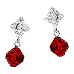 Kolczyki srebrne SPARK z czerwonymi kryształami CQ KC44806SC próba 925