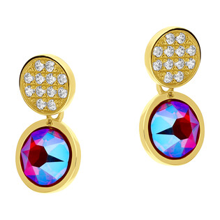 Kolczyki pozłacane SPARK z czerwonym kryształem CQ KCG2078SS34LSISH próba 925