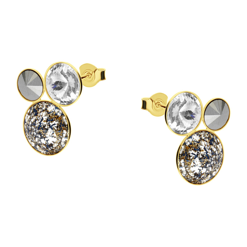 Kolczyki pozłacane SPARK z kryształami Swarovski CQ KG11223BPC próba 925