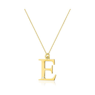 Literka złota E z diamentem BE C-69 E próba 585