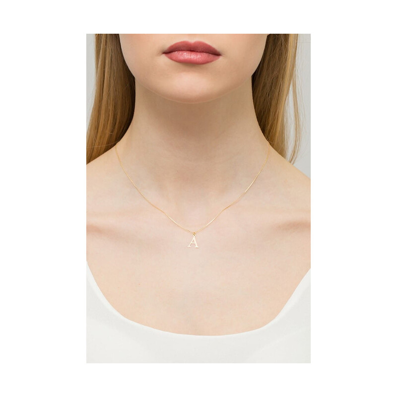 Literka złota A z diamentem BE C-69 A próba 585