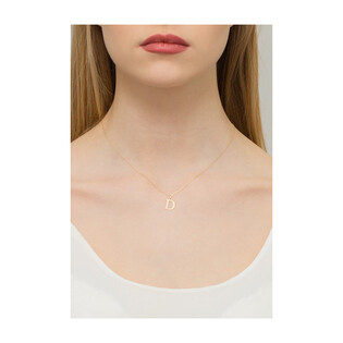 Literka złota D z diamentem BE C-69 D próba 585