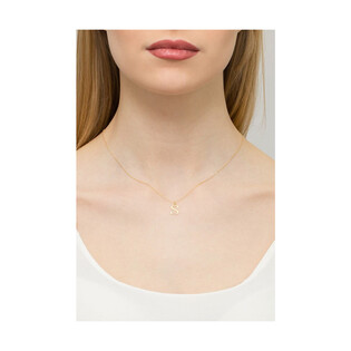 Literka złota S z diamentem BE C-69 S próba 585