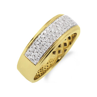 Pierścionek złoty zaręczynowy z diamemtami LINE FR 03678-51-0008 próba 585 LINE