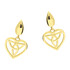 Kolczyki złote węzeł celtycki w sercu/sztyft MZ T45-E-FK-1215 próba 585