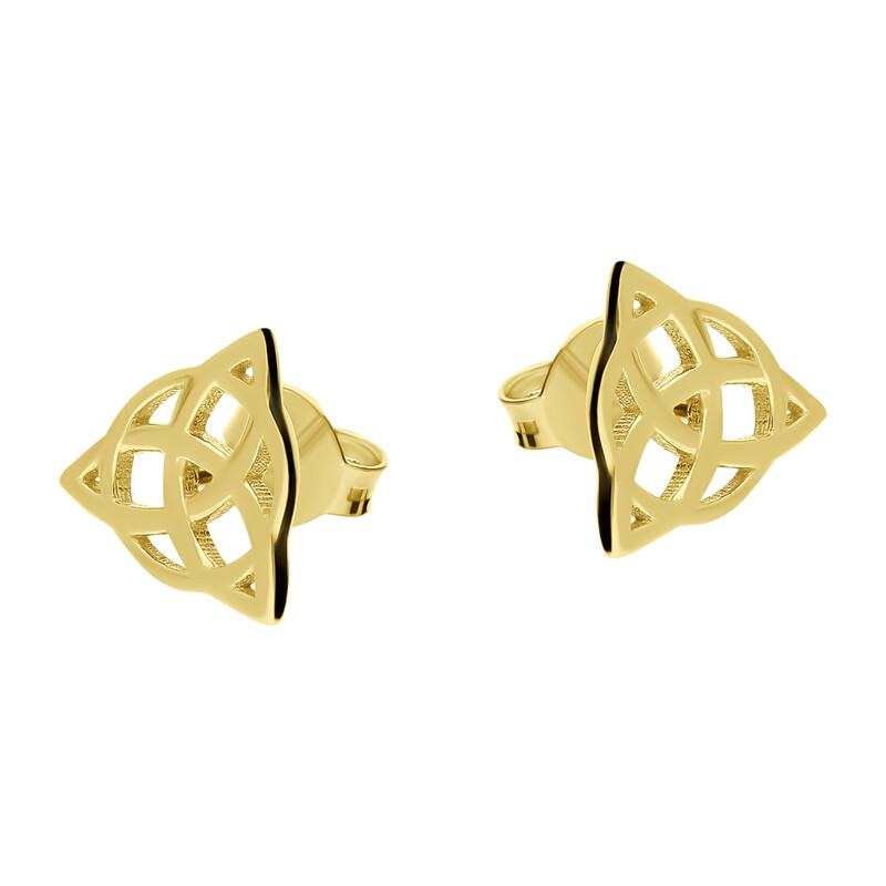 Kolczyki złote trzy łezki w kółku/sztyft MZ T45-E-FK-1237 próba 375