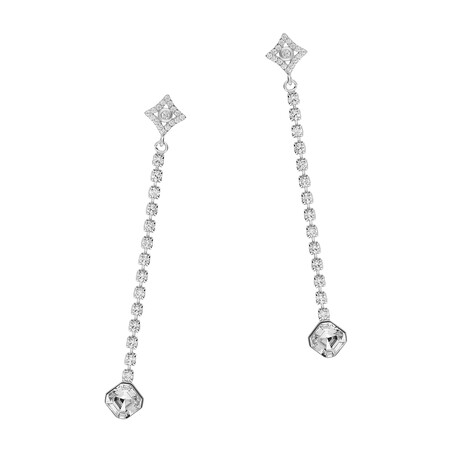 Kolczyki srebrne SPARK z białymi kryształami CQ KCC44806C próba 925