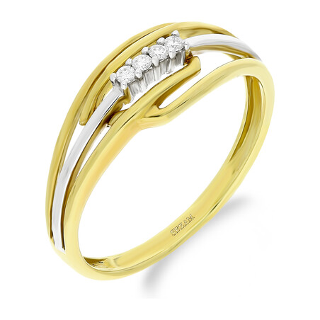 Pierścionek złoty zaręczynowy z diamentami nr BU 536720-736435 próba 375