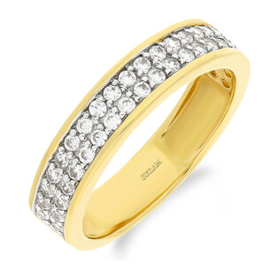 Pierścionek cyrkonia 2r obrączkowy DJ PREMIUM28-152M próba 585