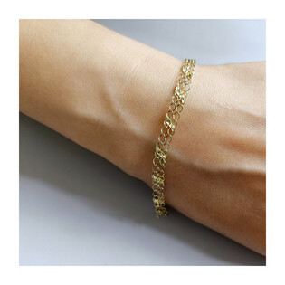 Bransoleta złota grawerowane fale na siatce AR X3FOR11B0022-DC próba 585