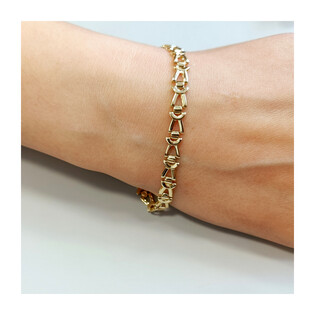 Bransoleta złota trójkąty i półkółka AR XXOSB1566-SL próba 585