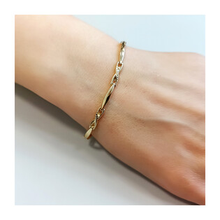 Bransoleta złota infinity i kreski AR XXSTB13682-DC-2 próba 585