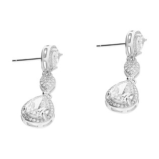 Kolczyki markiza kropla z cyrkoniami HS1440 próba 925