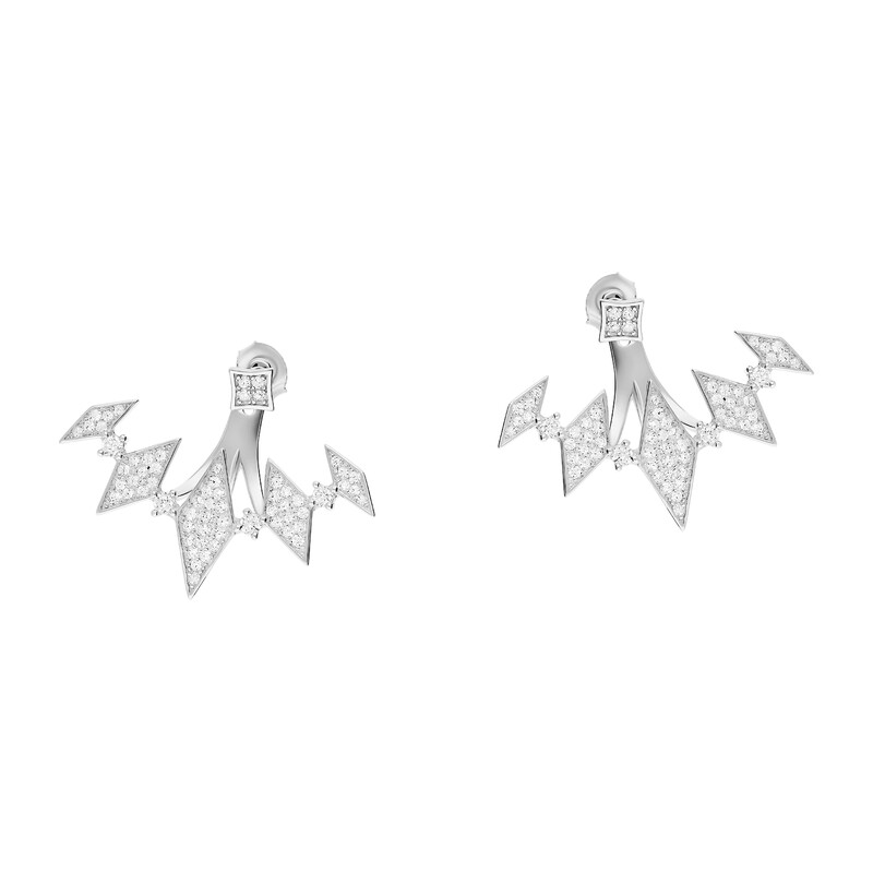 Kolczyki RIANA romby cyr x5+cyr 4ł x4 JA991 próba 925