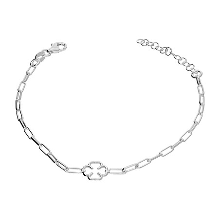 Bransoleta srebrna koniczyna ramka/anker long PW NEW 23 próba 925