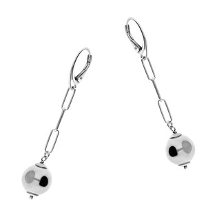 Kolczyki srebrne CHARMING wypukła kulka 12 mm/bigiel PW NEW 148 ROD próba 925