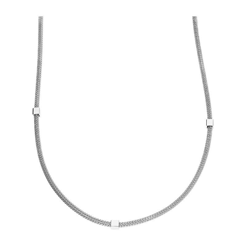 Naszyjnik srebrny gładkie kostki/calca PW NEW 189 ROD próba 925