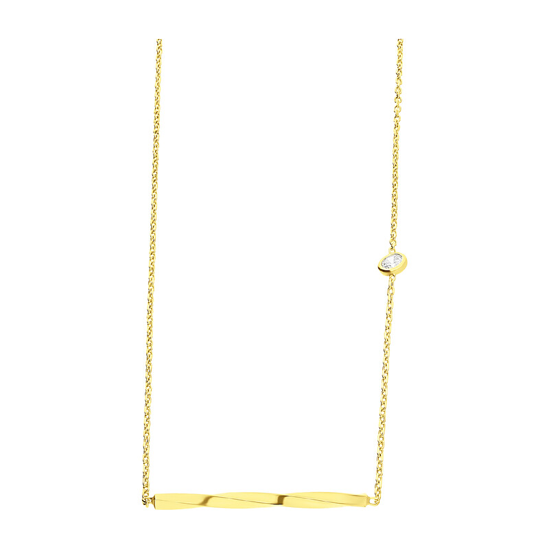 Naszyjnik pałka-świderek+cyr gł.pr/anker PW NEW 240 GOLD próba 925