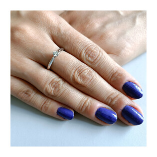 Pierścionek zaręczynowy SOLITER z diamentem LC RR567 Y romb próba 585