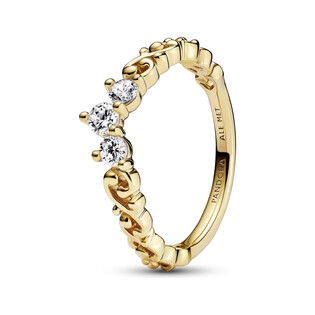 Pierścionek z królewską tiarą i zawijasem Pandora PE 162232C01