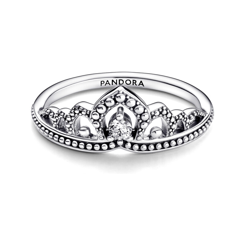 Pierścionek z królewską tiarą i koralikami Pandora PE 192233C01 próba 925