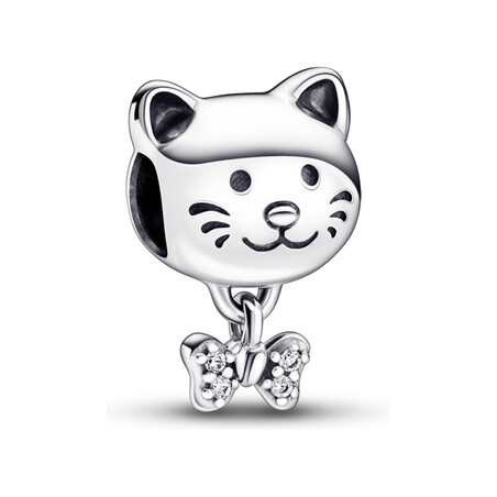 Charms Kotek z kokardką Pandora PE 792255C01 próba 925