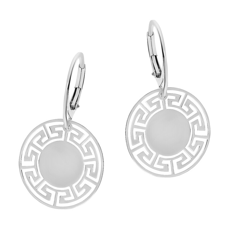 Kolczyki srebrne kółko blask i greka/big.ang. PW NEW 11 ROD próba 925