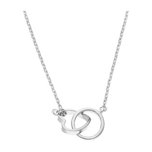 Naszyjnik srebrny klanówka kółko i serce/anker A0 DA662 próba 925