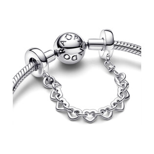 Łańcuszek Pandora zabezpieczający z połączonymi sercami PE 792274C00 próba 925