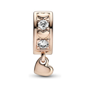 Lśniący klips-zawieszka Nieskończone serca Pandora PE 782253C01