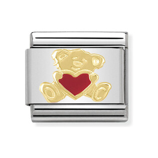 Element Link NOMINATION Composable 18K miś z sercem NP 030253 32 CF