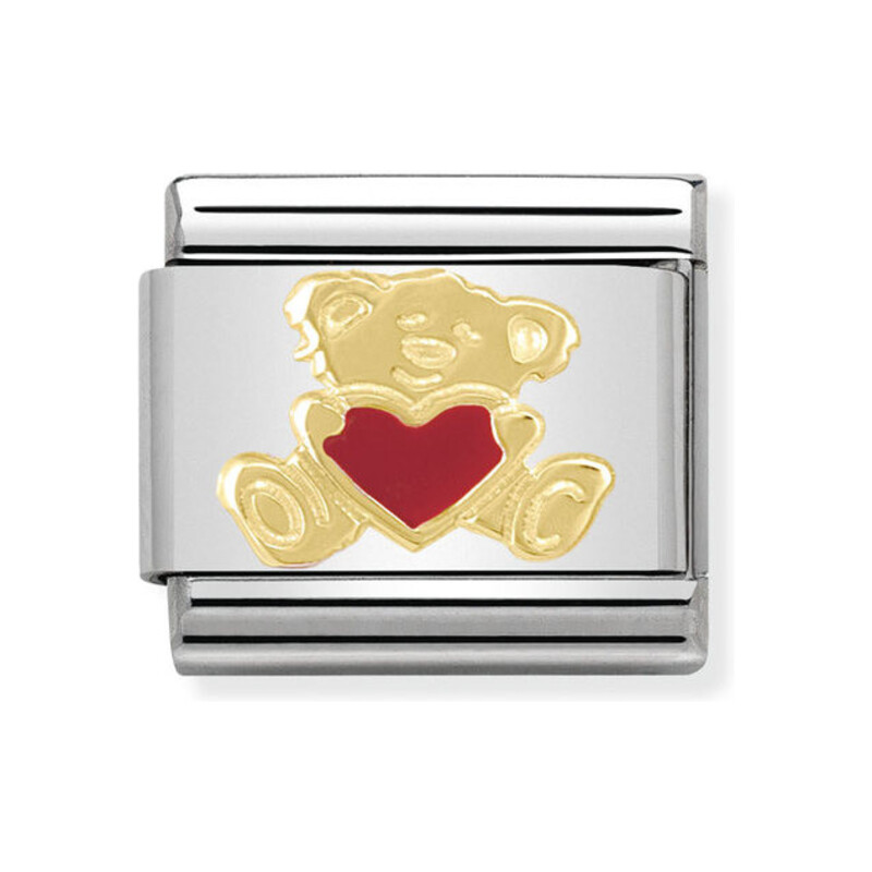 Element Link NOMINATION Composable 18K miś z sercem NP 030253 32 CF