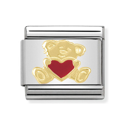 Element Link NOMINATION Composable 18K miś z sercem NP 030253 32 CF