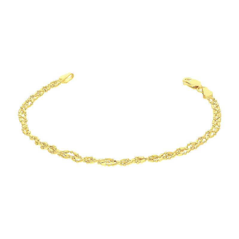 Bransoleta pozłacana bead  BC 1585-100 DNA GOLD próba 925