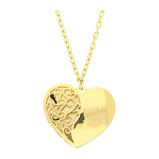 Naszyjnik złoty serce z ażurowym wzorem i napisem Forever/rolo AR VX5FOR6N6955-DC-LS próba 375