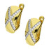 Kolczyki złote blaszka z cyrkoniami w kształcie X/ang.zap.  AR VX6-X6ZE200489-YW próba 375
