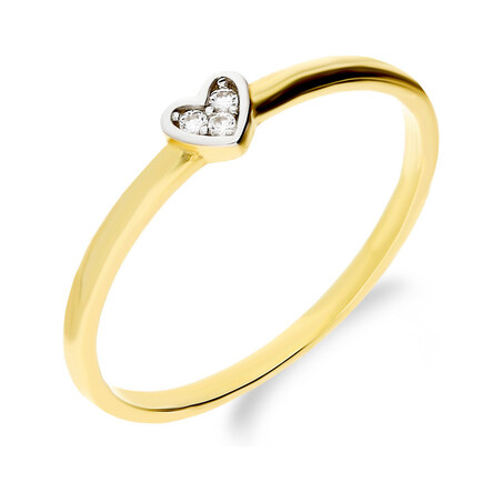 Pierścionek złoty serce z cyrkoniami AR VX7-X6ZR200638-YW próba 375