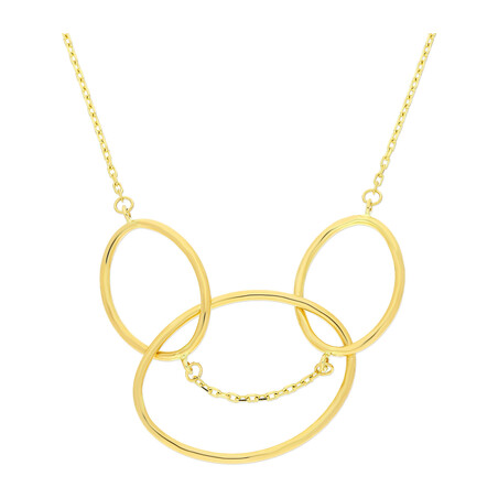 Naszyjnik złoty z owalnymi ramkami/rolo AR X5FOR6N7773-II próba 585